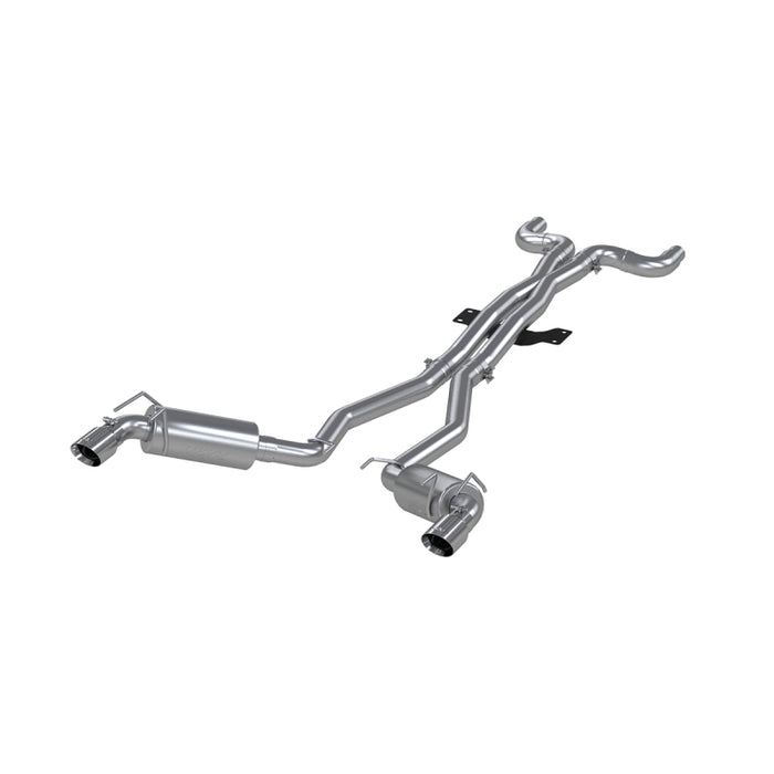 MBRP S7018409 2010 Chev Camaro V8 6.2L 6 Speed Dual Cat Back Round Tips (11 Conv. MUST purchase mbrpAD1710)