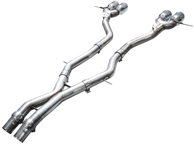 AWE Tuning 3020-42487 23-24 BMW G87 M2 Track Edition Exhaust - Chrome Silver Tips