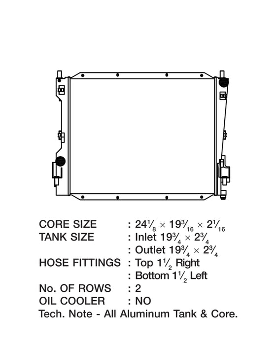 Csf Cooling CSF7037 Radiator 05-14 Ford Mustang
