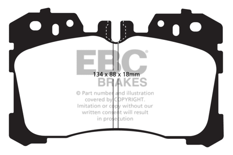 EBC DP31811C 07+ Lexus LS460 4.6 Redstuff Front Brake Pads
