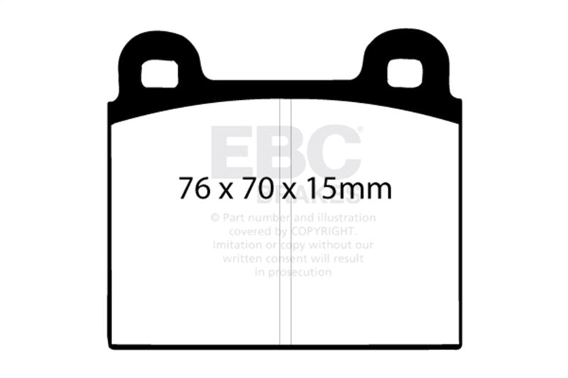 EBC DP3103C 70-75 Alfa Romeo Montreal 2.6 Redstuff Front Brake Pads