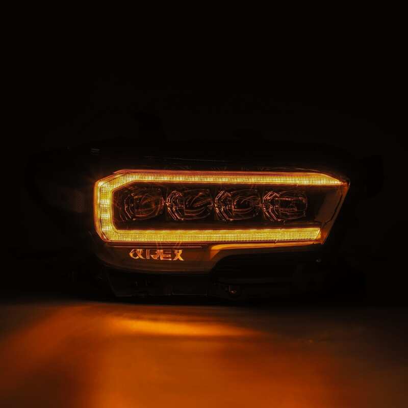 AlphaRex 880705 16-20 Toyota Tacoma NOVA LED Projector Headlight Plank Style Alpha Black w/Activation Light
