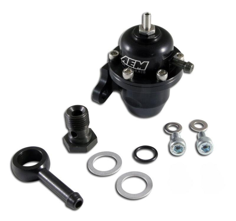 AEM 25-304BK 96-97 Acura CL / 94-97 Accord / 96-00 Civic Ex Black Adjustable Fuel Pressure Regulator