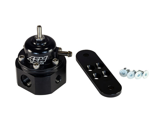 AEM 25-302BK Universal Black Adjustable Fuel Pressure Regulator