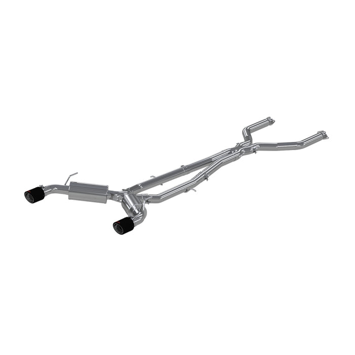 MBRP S44003CF 16-19 Infiniti Q50 3.0L FWD/AWD 3in Cat Back w/ 4.5in OD Carbon Fiber Tips - T304