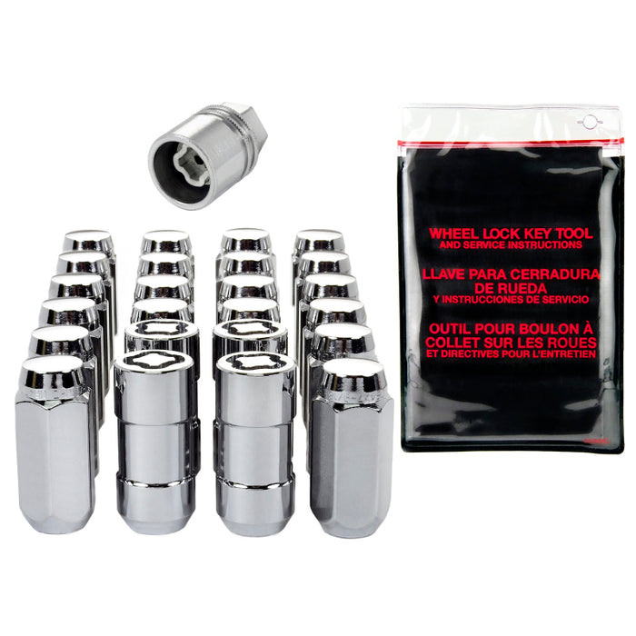 McGard 84638 6 Lug Hex Install Kit w/Locks (Cone Seat Nut) M14X1.5 / 22mm Hex / 1.945in. Length - Chrome