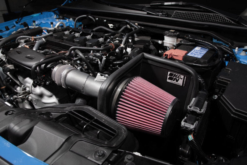 K&N Engineering 69-1509TC K&N 2022 Honda Civic 1.5L Turbo L4 Silver Typhoon Intake