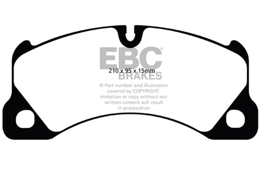 EBC DP41835R 10+ Porsche Cayenne 3.0 Supercharged Hybrid Yellowstuff Front Brake Pads