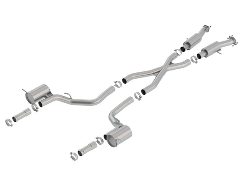 Borla 140755 2018+ Jeep Grand Cherokee TrackHawk 6.2L V8 AWD 3in S-Type CatBack Exhaust (Uses Factory Tips)