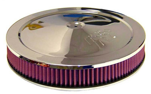 K&N Engineering 60-1263 K&N 14in Red Custom Air Cleaner Assembly - 5.125in ID x 14in OD x 3.87in H