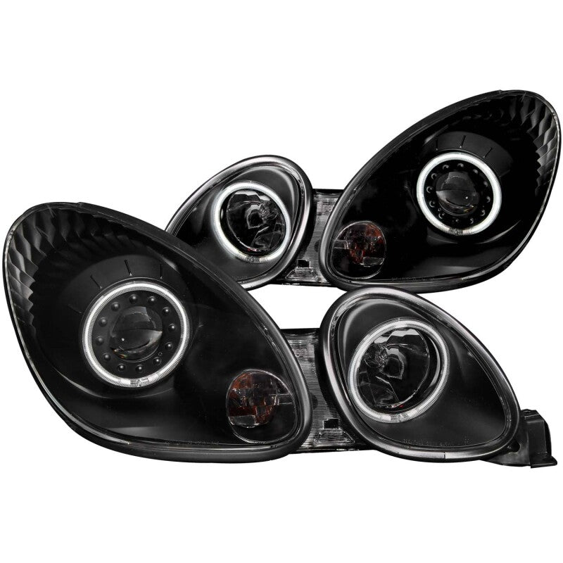 ANZO 121144 1998-2005 Lexus Gs300 Projector Headlights w/ Halo Black