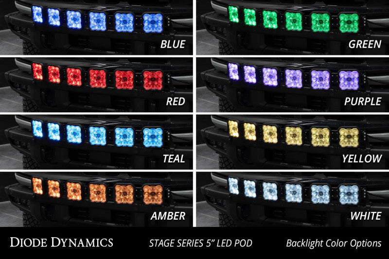 Diode Dynamics DD7235 Bronco SS5 6-Pod CrossLink Grille Lightbar Kit Sport - White Combo