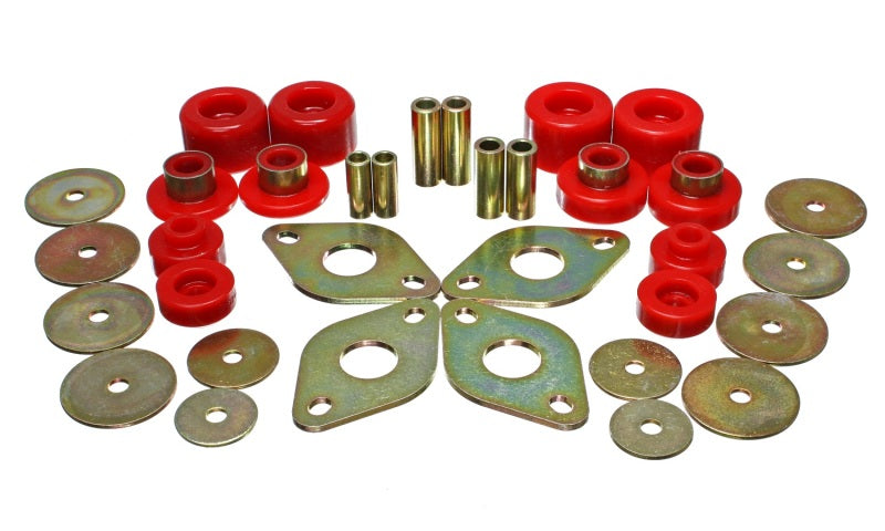 Energy Suspension 8.4107R 01-04 Toyota Pickup 2WD/4WD (Exc T-100/Tundra) Red Body Cab Mount Set