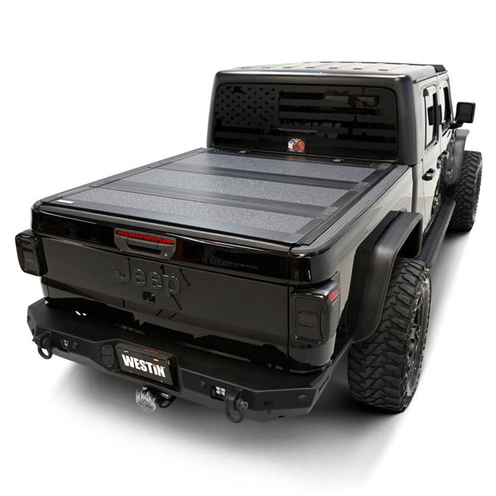 Westin 19-44165 20-22 Jeep Gladiator JT 4WD 5ft. Bed Hard Tri-Fold Tonneau Cover - Black