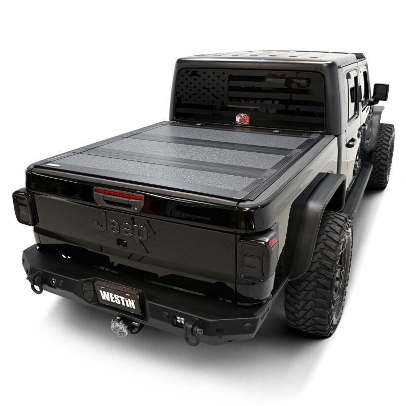 Westin 19-44165 20-22 Jeep Gladiator JT 4WD 5ft. Bed Hard Tri-Fold Tonneau Cover - Black