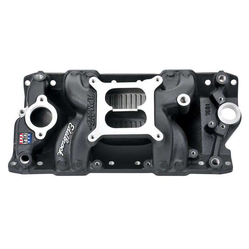 Edelbrock EDE75013 SBC Performer RPM A/G Manifold - Black Finish