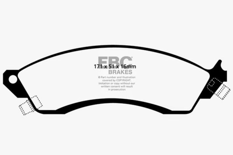 EBC DP51131NDX 85-88 Chevrolet Camaro (3rd Gen) 2.8 (Performance Package) Bluestuff Front Brake Pads