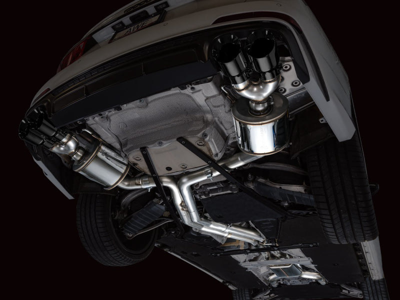 AWE Tuning 3015-43107 19-23 Audi C8 S6/S7 2.9T V6 AWD Touring Edition Exhaust - Diamond Black Tips