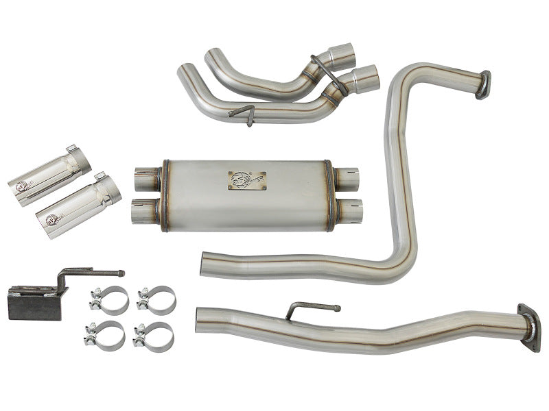aFe 49-46124-P Rebel Series 3in SS Cat-Back Exhaust System w/ Polished Tip 04-15 Nissan Titan V8 5.6L