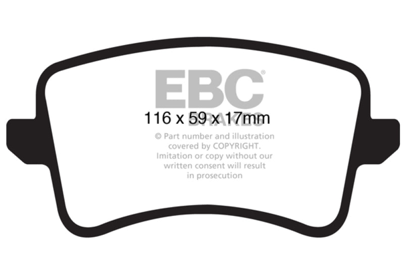 EBC DP31988C 09-11 Audi A4 2.0 Turbo Redstuff Rear Brake Pads