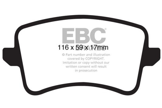 EBC DP31988C 09-11 Audi A4 2.0 Turbo Redstuff Rear Brake Pads