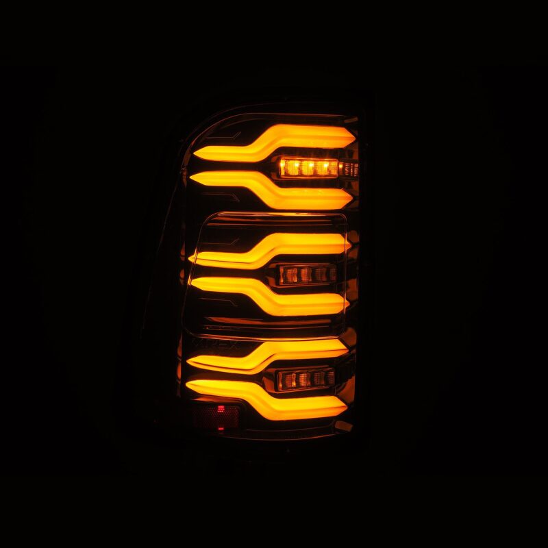 AlphaRex 640030 19-21 Dodge RAM 1500 Luxx-Series LED Tail Lights Alpha-Black w/Activ Light/Seq Signal