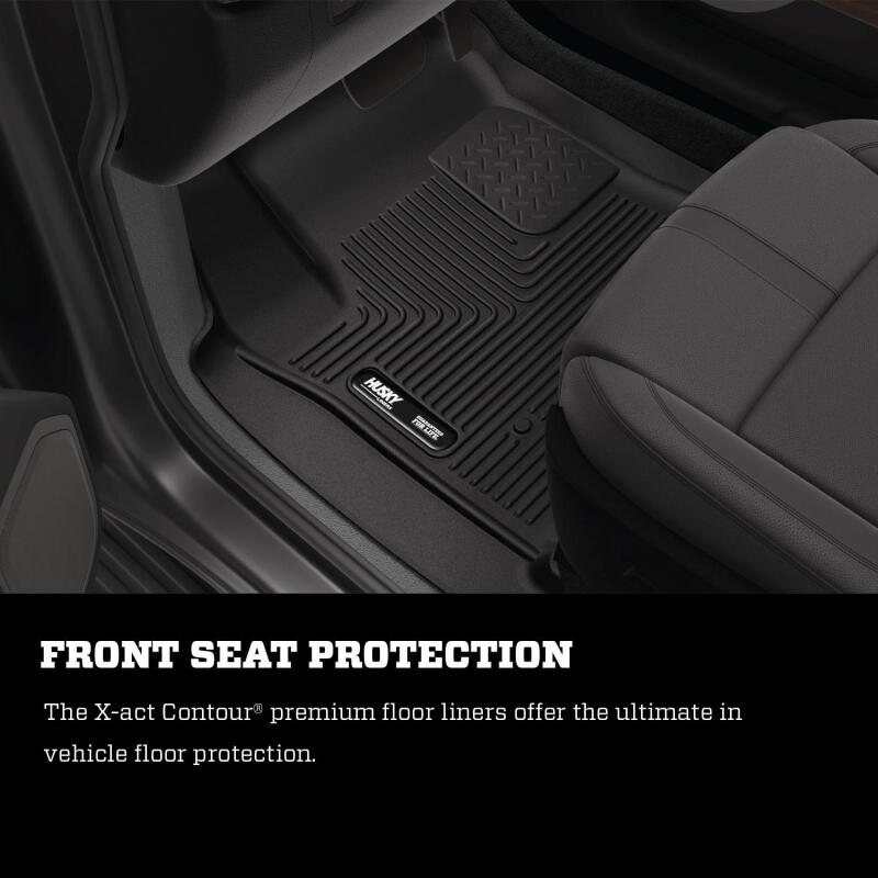 Husky Liners 52741 14-17 Chevrolet Silverado 1500 Standard Cab X-Act Contour Black Front Floor Liners