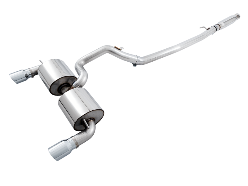AWE Tuning 3015-32088 Ford Focus RS Touring Edition Cat-back Exhaust- Non-Resonated - Chrome Silver Tips