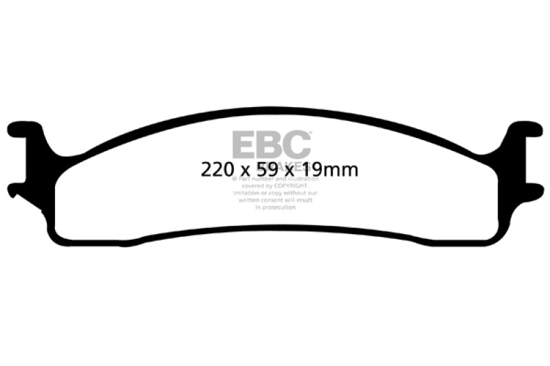 EBC DP41650R 06-11 Dodge RAM 1500 Mega Cab 2WD Yellowstuff Front Brake Pads