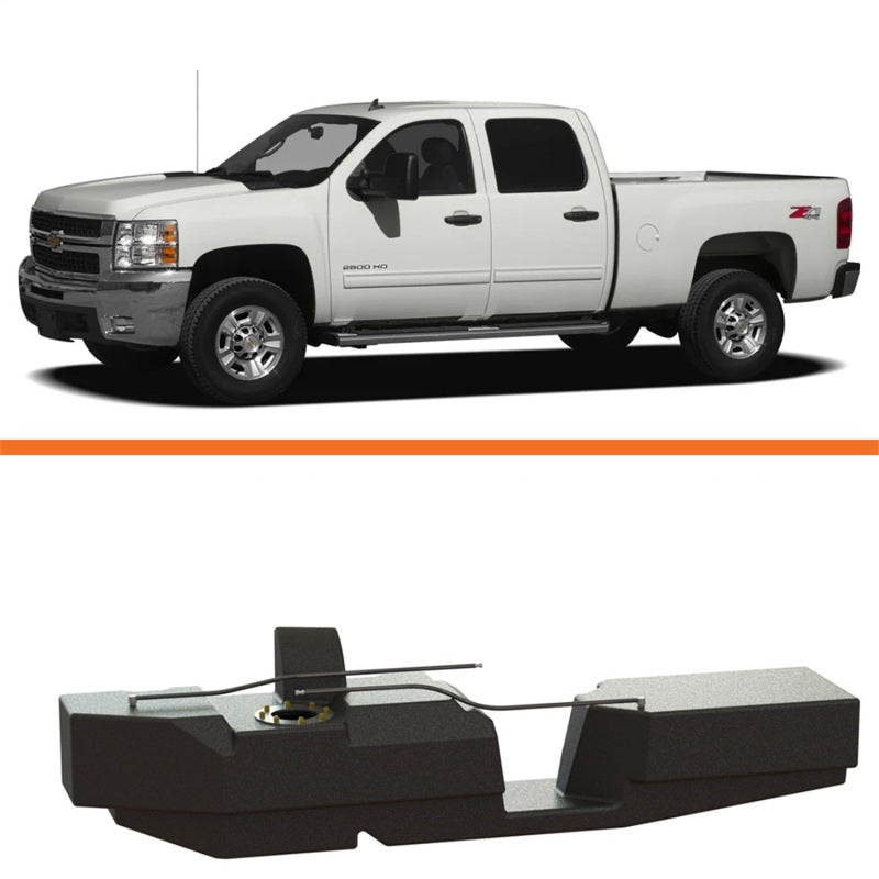 Titan Fuel Tanks 7010201 01-10 GM 2500/3500 Duramax Crew Cab Short Bed 52 Gallon XXL Mid-Ship Fuel Tank