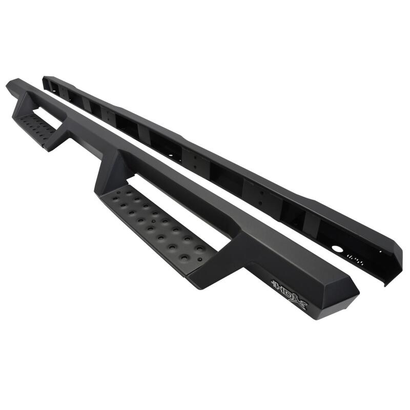 Westin 56-13725 /HDX 07-18 Chevy/GMC Silv/Sierra 15/25/3500 Crew Cab Drop Nerf Step Bars - Textured Black