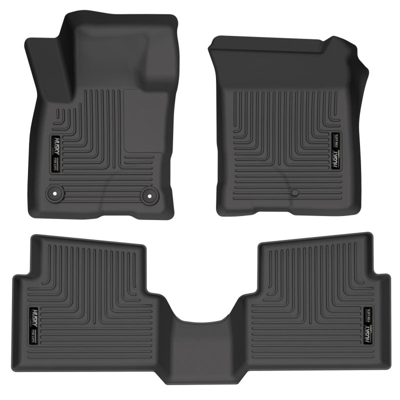 Husky Liners 95051 2022 Ford Maverick(No Fit Hybrid) Weatherbeater Front & 2nd Seat Floor Liners - Black