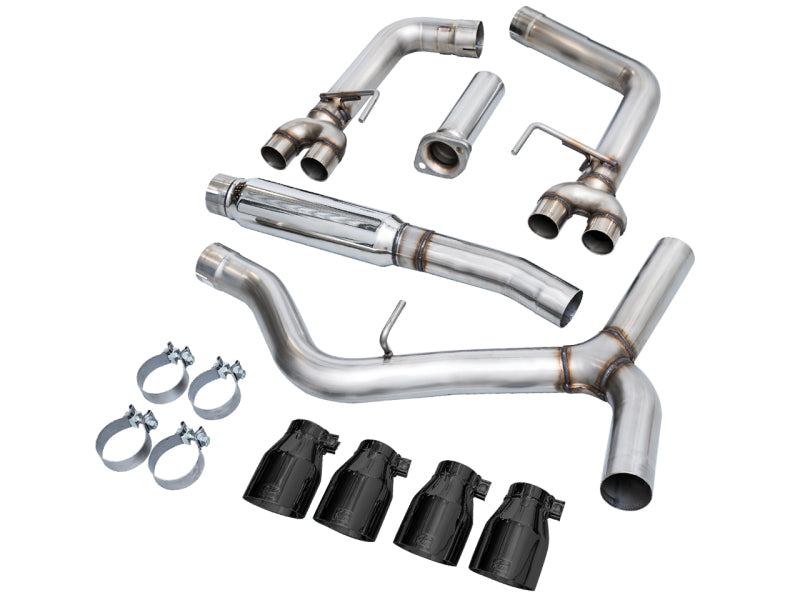 AWE Tuning 3020-43979 2022+ VB Subaru WRX Track Edition Exhaust - Diamond Black Tips