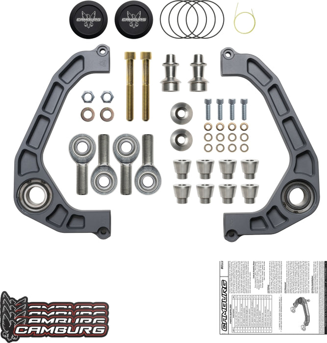 Camburg CAM-110230-GRY Ford F-150 2WD/4WD 04-20 KINETIK V2 Performance Billet Uniball Upper Arms
