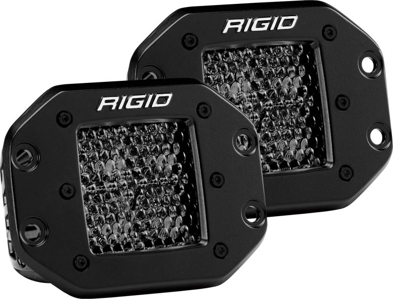 Rigid Industries 212513BLK D Series PRO Midnight Edition - Spot - Diffused - Pair