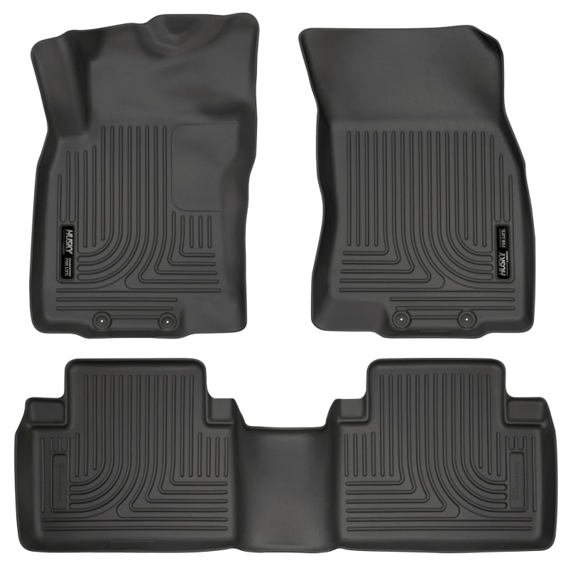 Husky Liners 98671 WeatherBeater 14 Nissan Rogue Front & Second Row Black Floor Liners