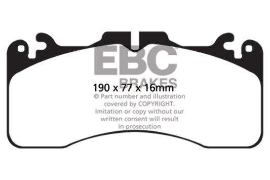 EBC DP41867R 09+ Lexus LS460 4.6 Sport Yellowstuff Front Brake Pads
