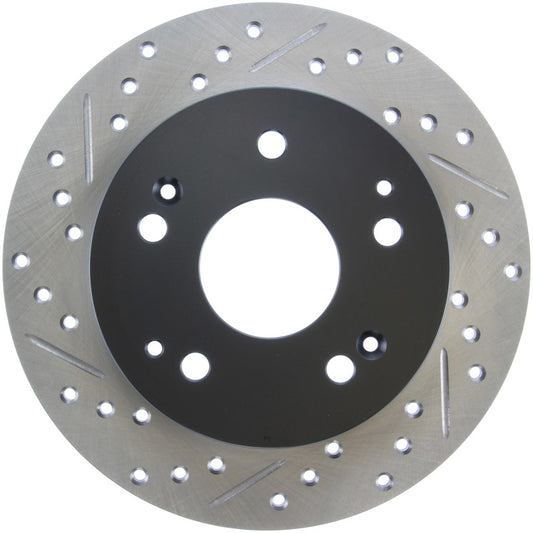 Stoptech 127.40042R StopTech 02-06 Acura RSX Incl. Type S / 97-01 Integra Type R Slotted & Drilled Right Rear Rotor