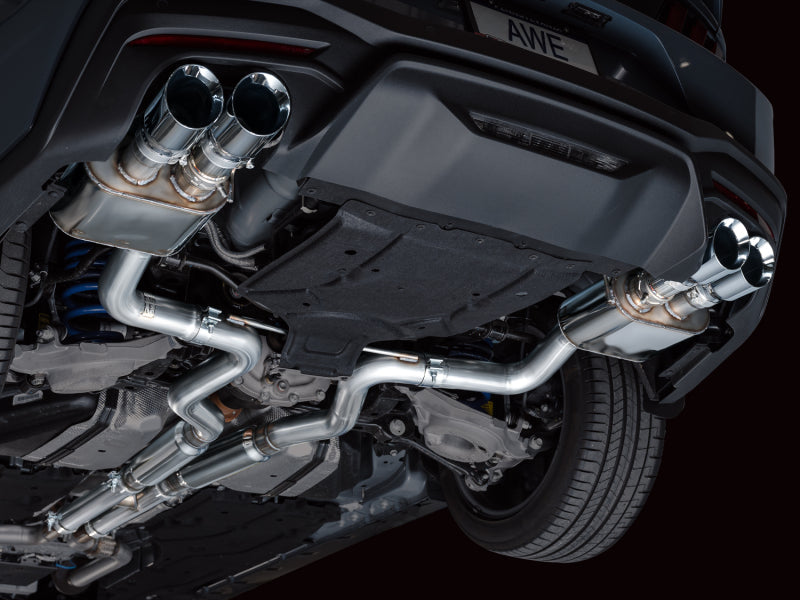 AWE Tuning 3025-42650 AWE 2024 Ford Mustang GT Fastback S650 RWD SwitchPath Catback Exhaust w/ Quad Chrome Silver Tips