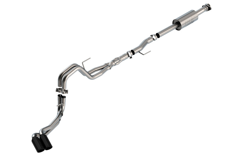 Borla 140875BC F-150 2021 5.0L 4dr CC SB EC STB Lariat/KR/Platnm/LTD 3/2.25 DSE Cat-Back ATAK Black CHR Tips