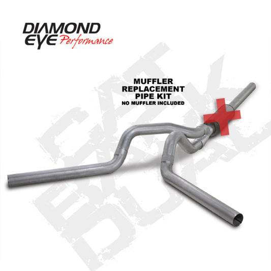 Diamond Eye Performance K4236A-RP Diamond Eye KIT 4in Catback MFLR RPLCMENT PIPE DUAL AL: 2004.5-2007.5 DODGE CUMMINS 600
