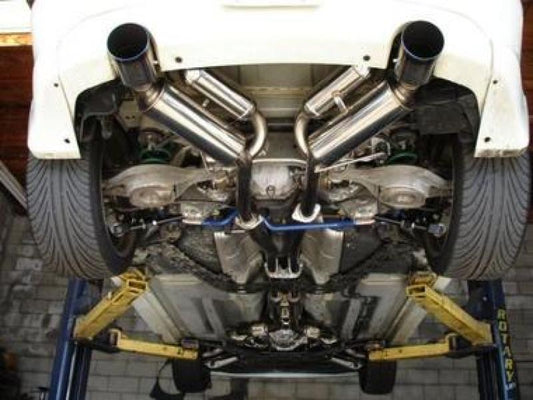 HKS 32009-BN002 03-07 G35 Dual Hi-Power Ti Tip Catback Exhaust (SUS304 NO COATING)