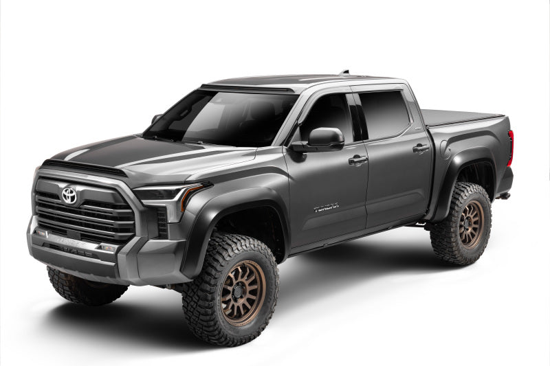 Go Rhino 20444580PC RealTruck 22-24 Toyota Tundra DC 4dr VoltStep Electric Running Board Kit (No Drill) - Tex. Blk