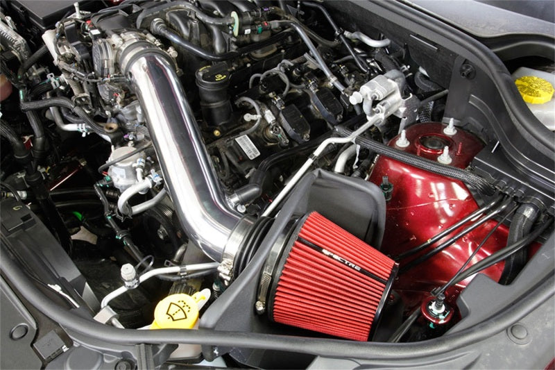 Spectre 9071 16-18 Jeep Grand Cherokee V6-3.6L F/I Air Intake Kit - Polished w/Red Filter