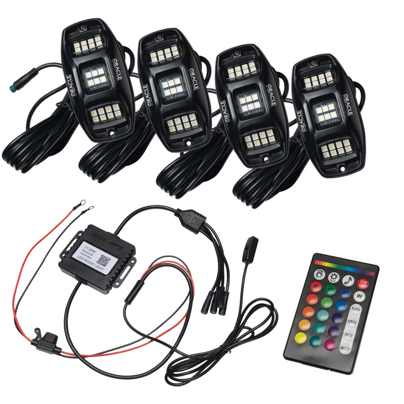 ORACLE Lighting 5895-339 Oracle Underbody RGB+W Wheel Well Rock Light Kit - 4 PCS - ColorSHIFT SEE WARRANTY