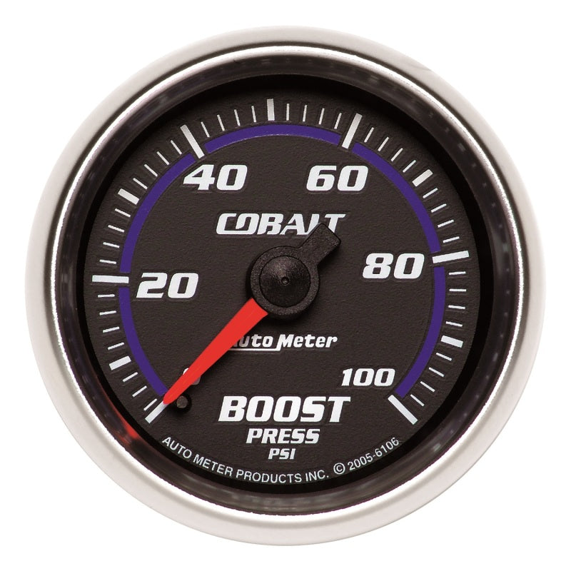 AutoMeter 6106 Autometer Cobalt 52mm 0-100psi Mechanical Boost Gauge