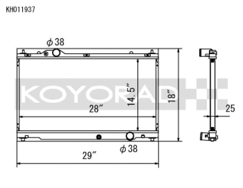 Koyo KH011937 06-13 Lexus IS250/IS350 2.5L/3.5L (6MT/AT) Radiator