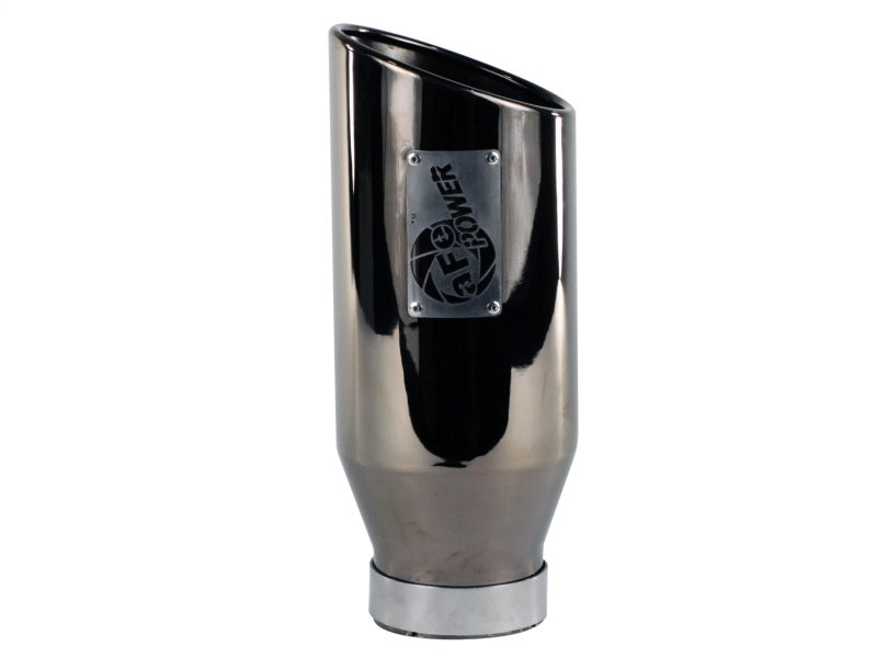 aFe 49-92018-BC MACHForce XP Exhausts Tips SS-304 EXH Tip 4In x 6Out x 15L Bolt-On (blk chrome)