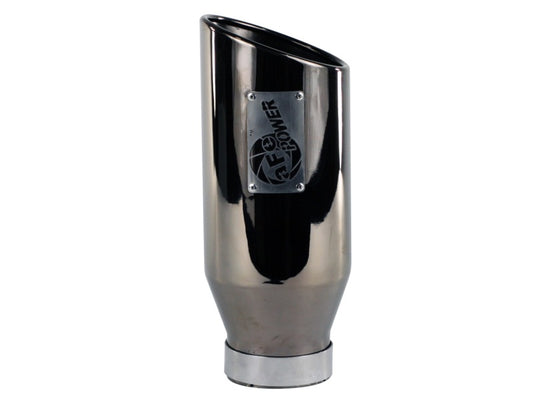 aFe 49-92018-BC MACHForce XP Exhausts Tips SS-304 EXH Tip 4In x 6Out x 15L Bolt-On (blk chrome)