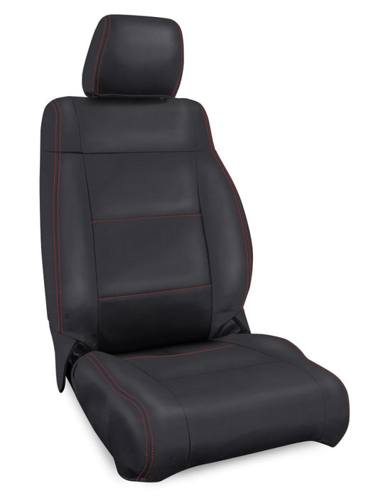 PRP Seats B016-01 PRP 07-10 Jeep Wrangler JK Front Seat Covers/2 door or 4 door (Pair) - Black with Red Stitching